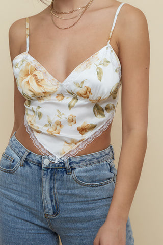 Newport Crop Top -White